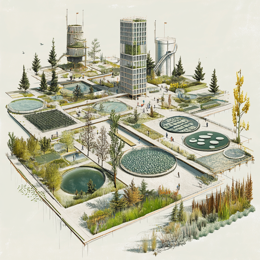 A Futuristic, Sustainable Site: Carbon-Neutral Masterplan Vision