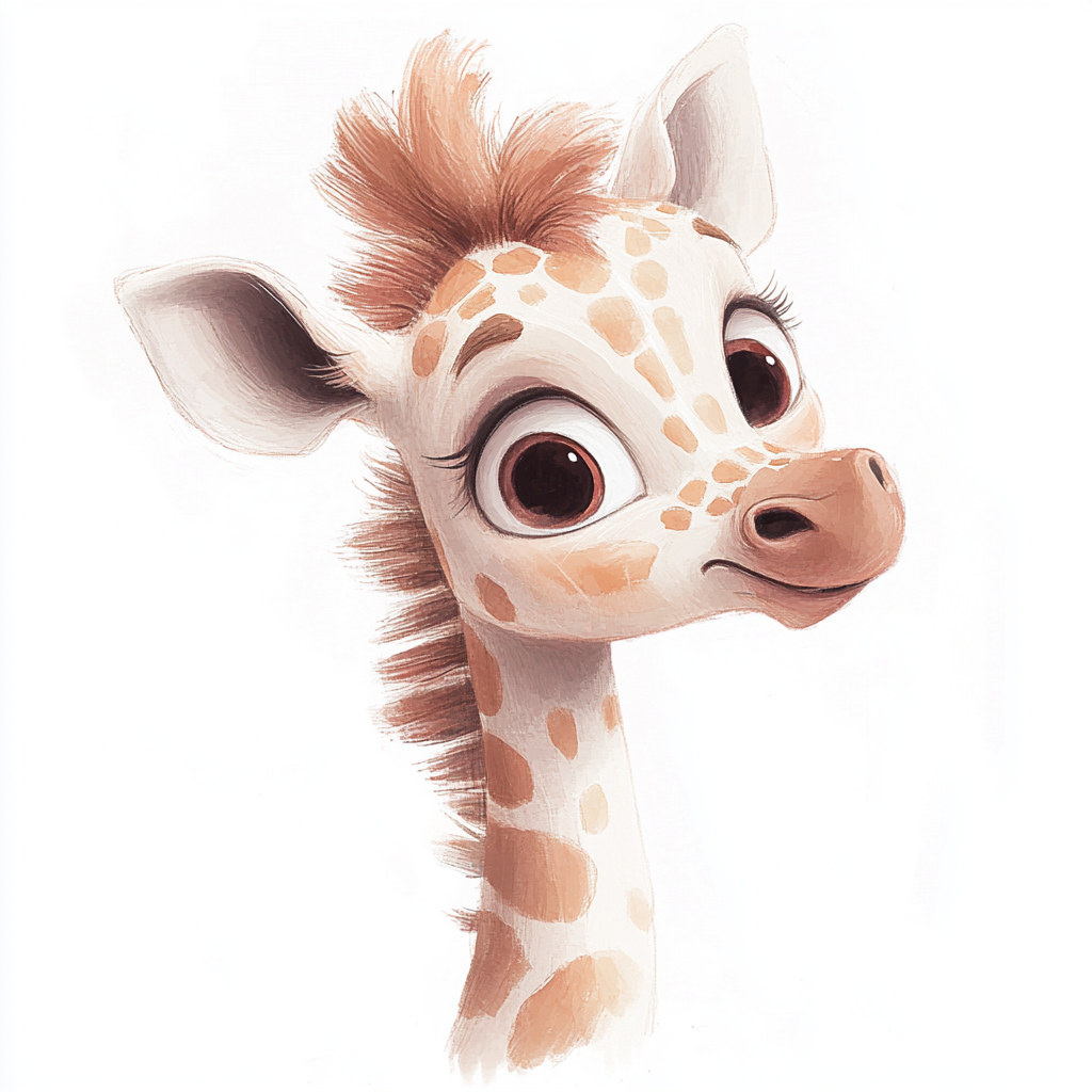 Cute Baby Zebra in Soft Watercolor