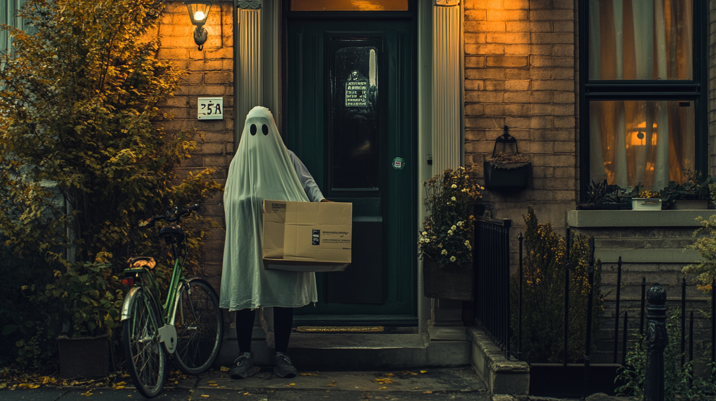 A Ghost's Halloween Food Delivery Delight