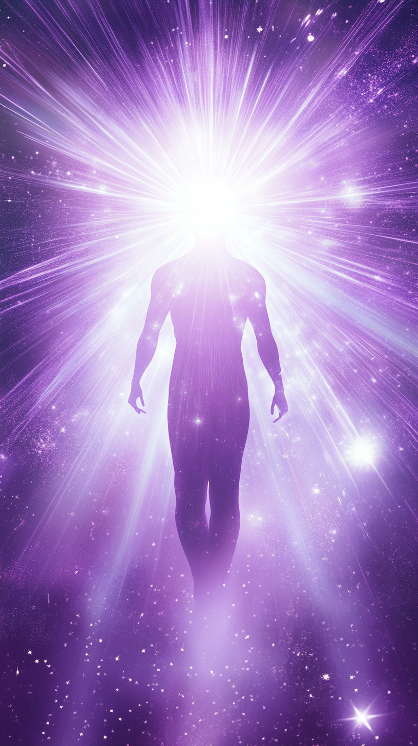 A Glowing Purple Aura Symbolizes Spiritual Depth