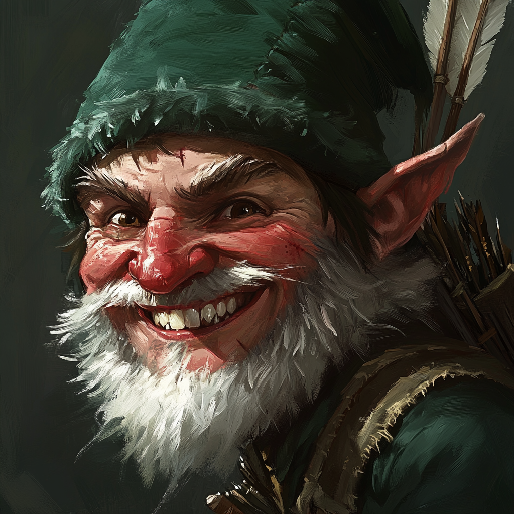 A Gnome with Scar and Hunting Hat