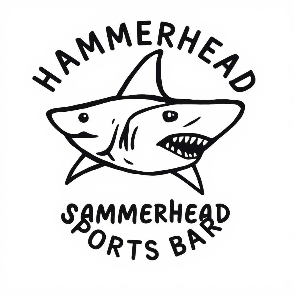 A Hammerhead Shark Logo for Hammerhead Sports Bar