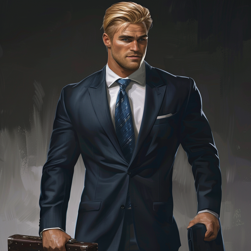 A Handsome American Man in a Classy Suit