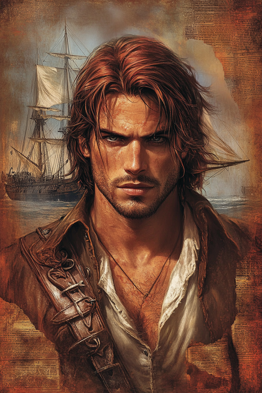 A Handsome Pirate on a Romantic Novel Cover