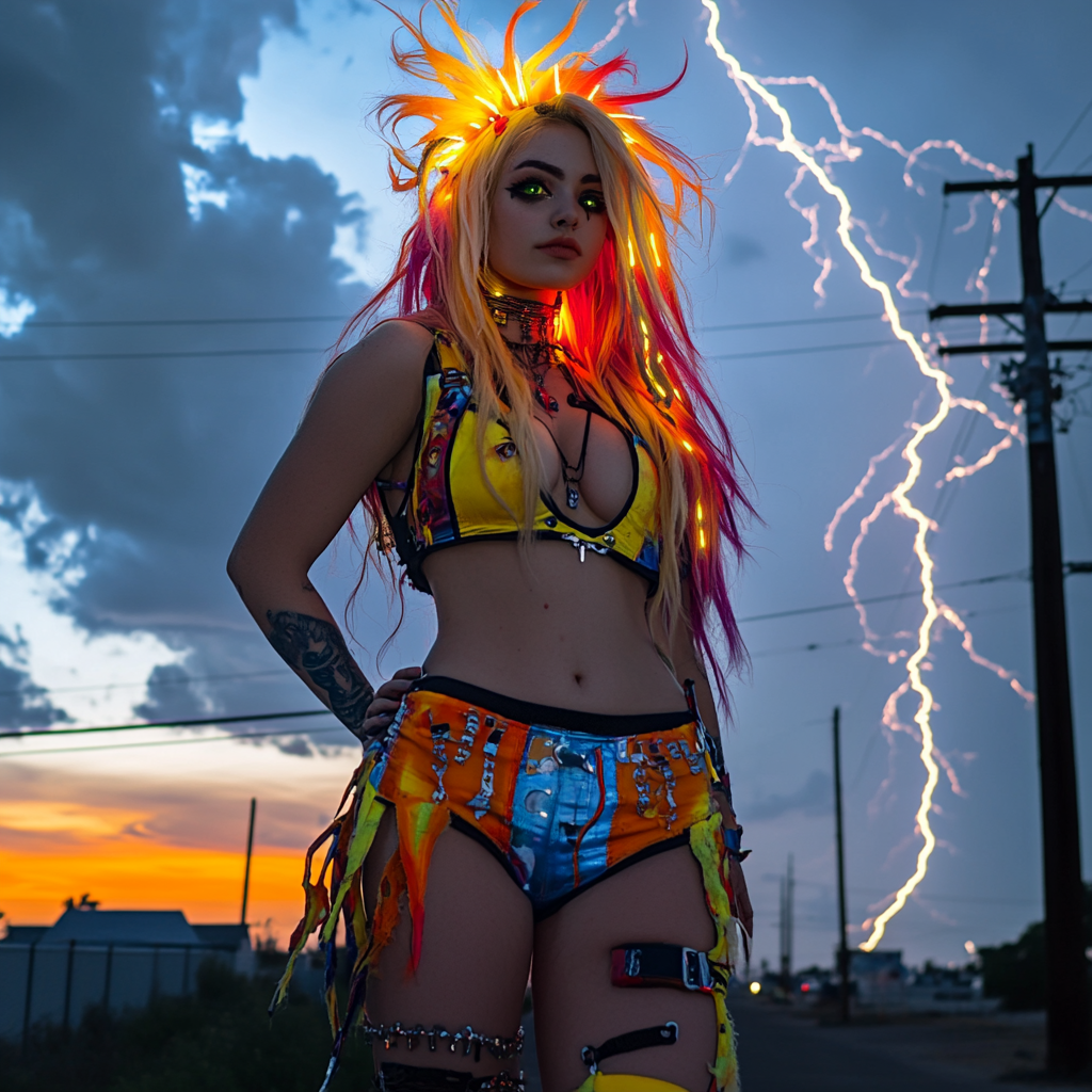 A Happy Kali in Neon Colors in Oklahoma.