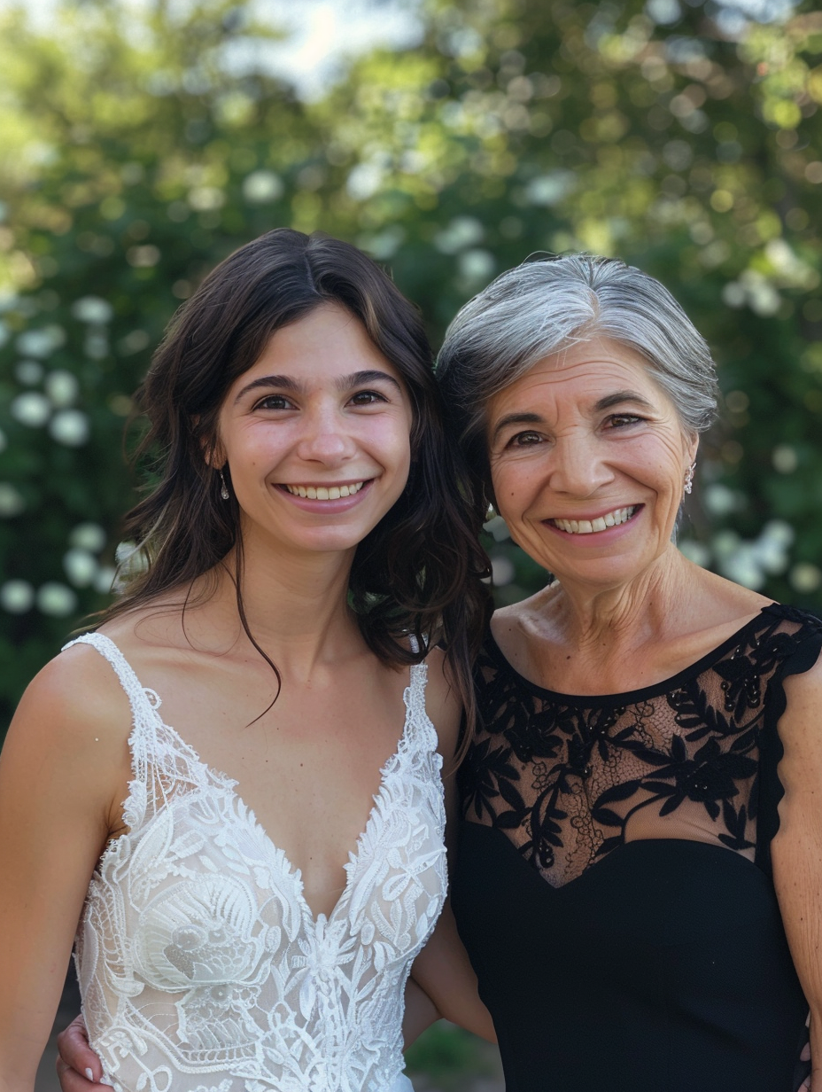 A Happy Wedding Day for Mother and Daughter