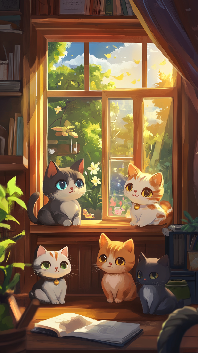 A Healing Cat Puzzle Game Title Screen