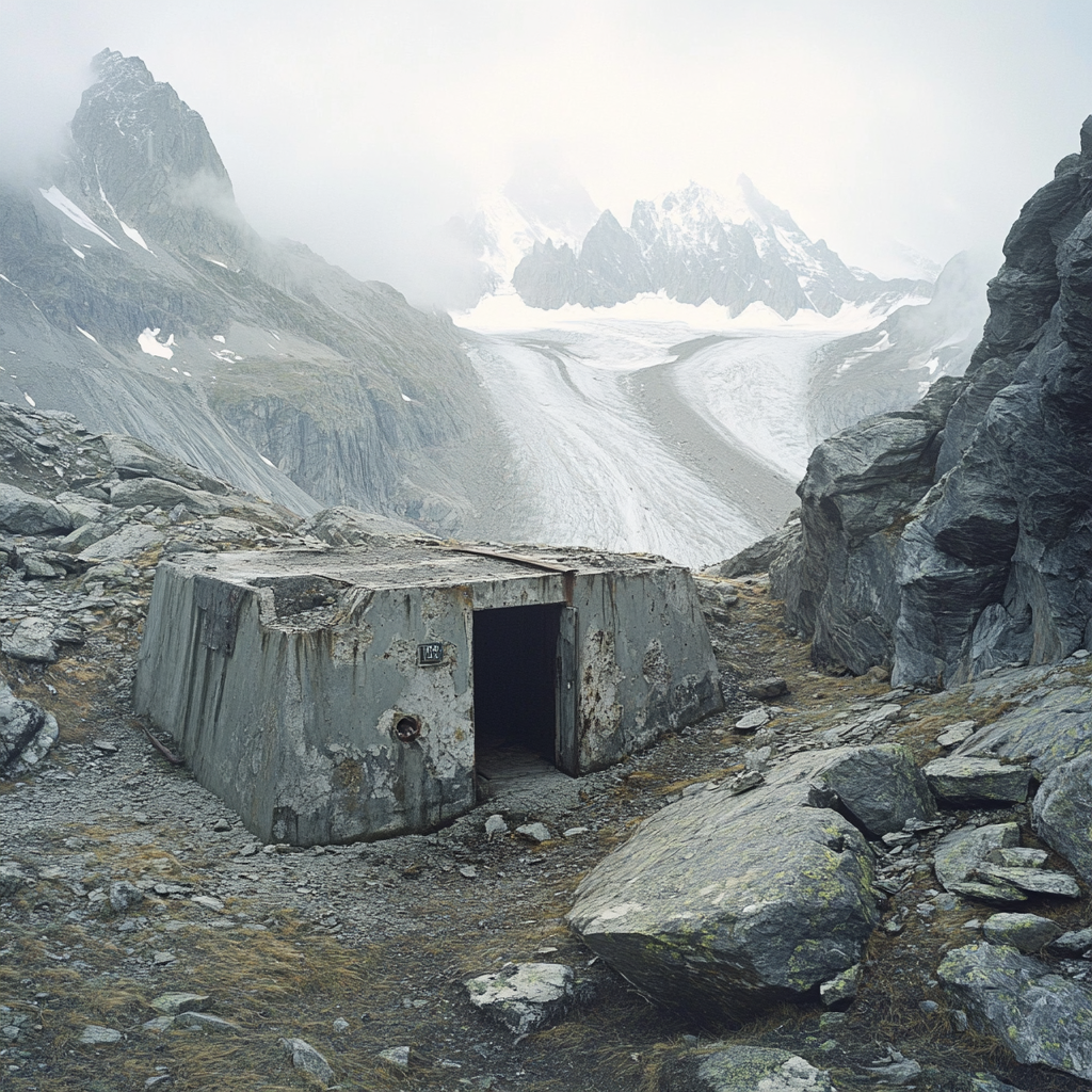 A Hidden Military Bunker in Swiss Mountains