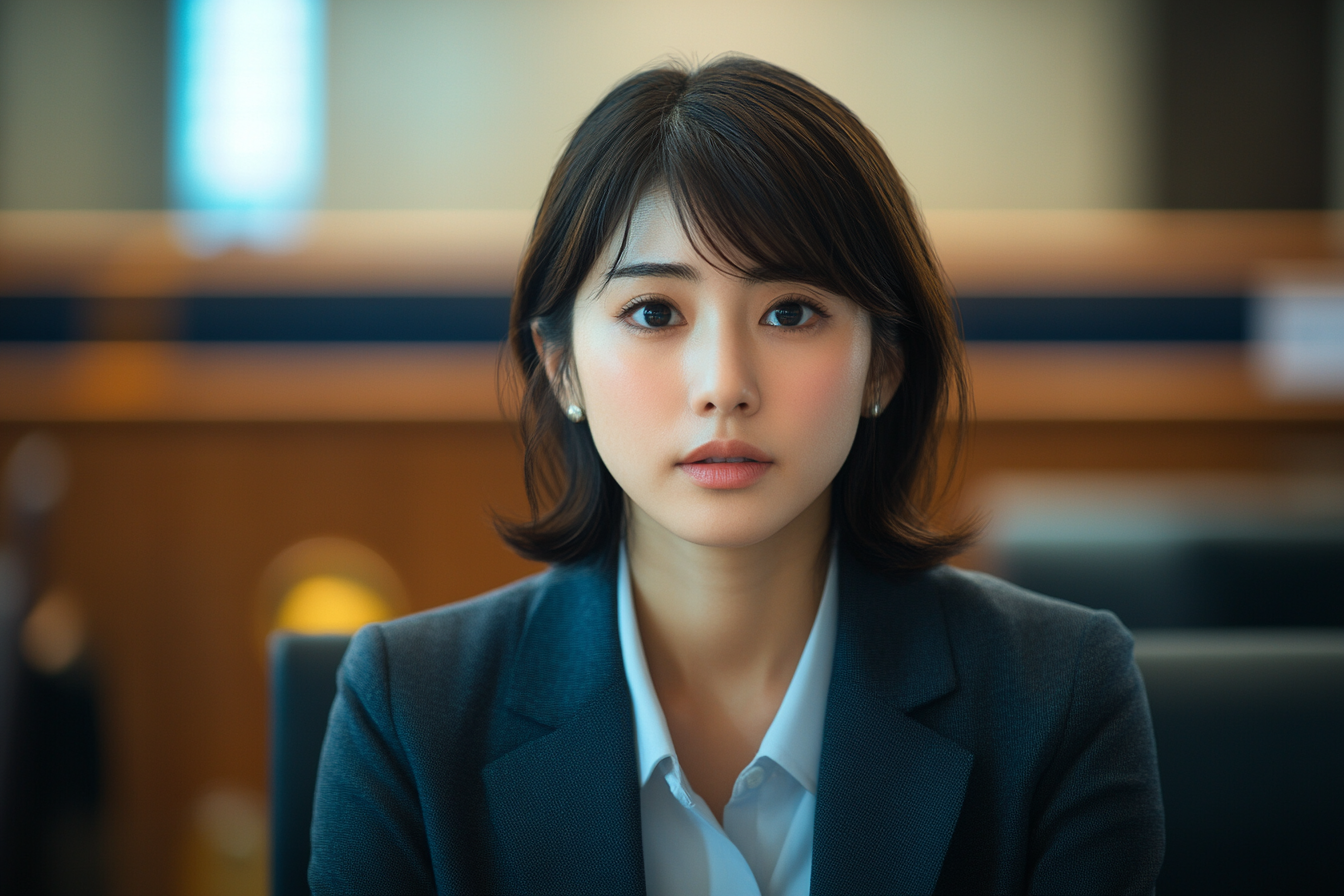 A Japanese woman in a bank consultation