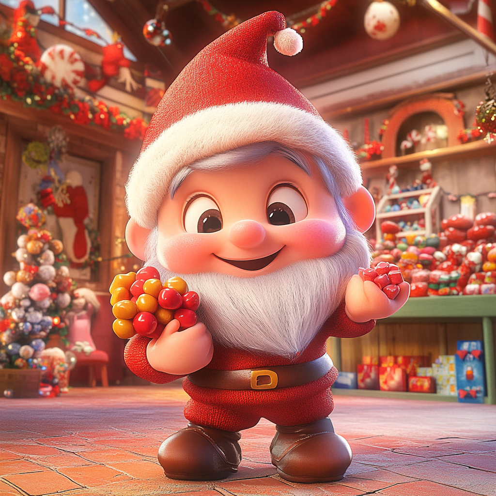 A Joyful Holiday Gnome, Ginger, Spreading Sweet Cheer