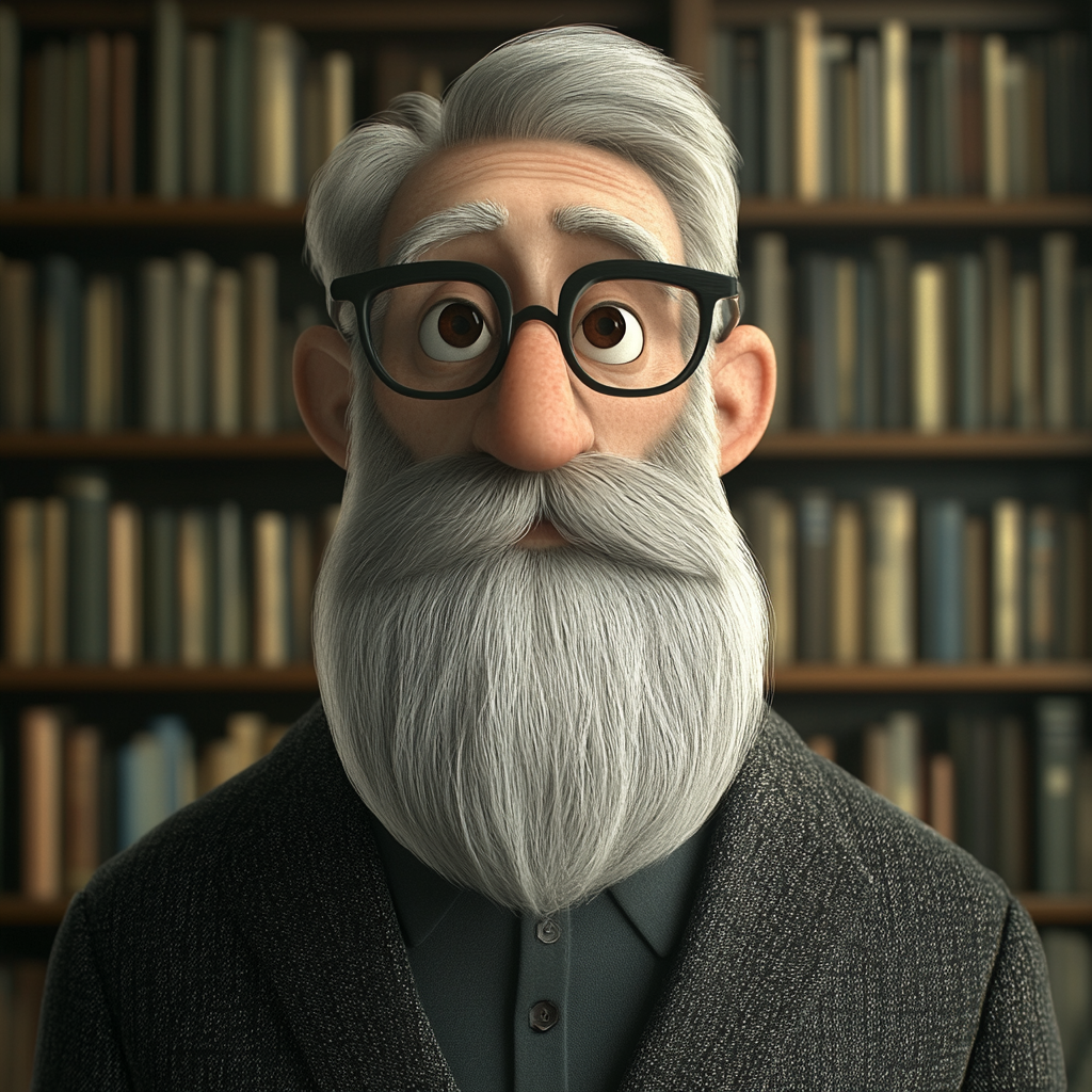 A Kind Professor with Disney Pixar Vibeportrait