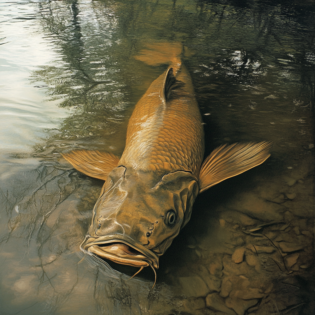 A Large, Creepy Fish in Freshwater River