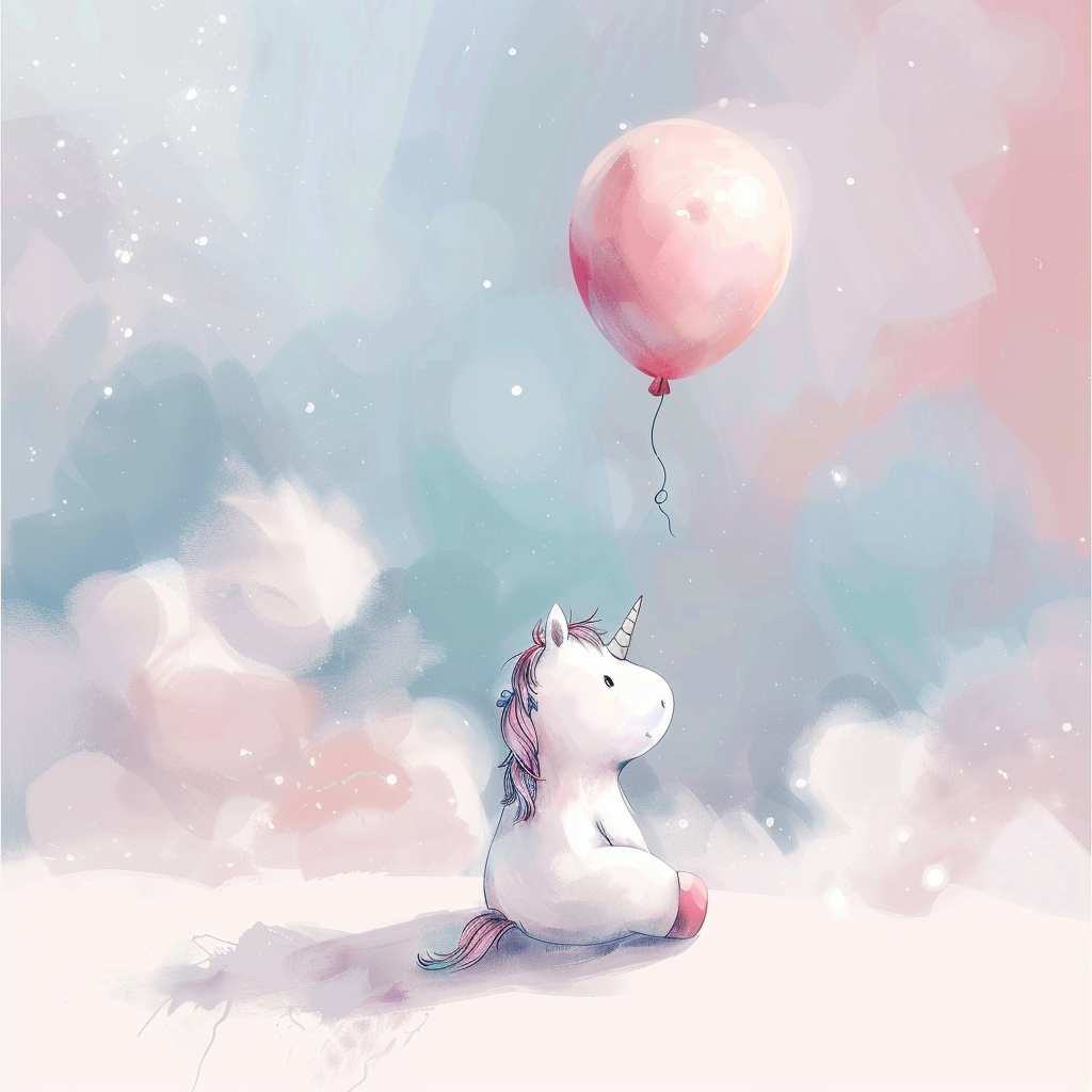 A Little Unicorn in Dreamy Pastel