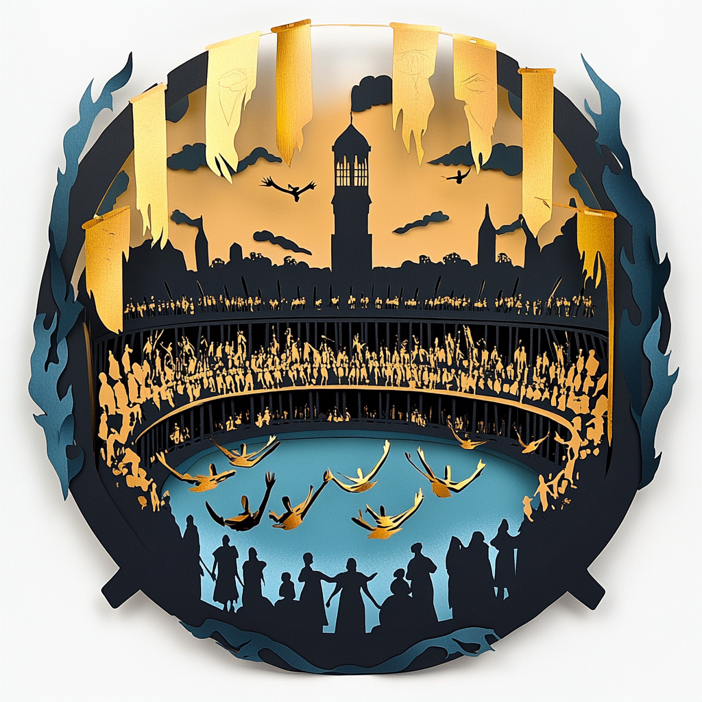 A Magical Quidditch Event in Paper-cut-out Design