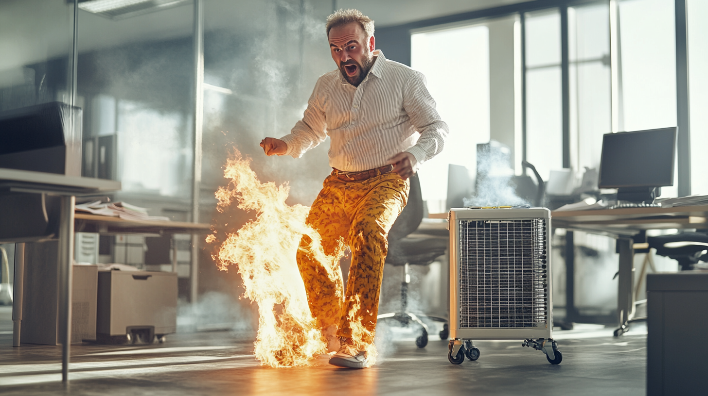 A Man's Troubled Office: Pants on Fire!