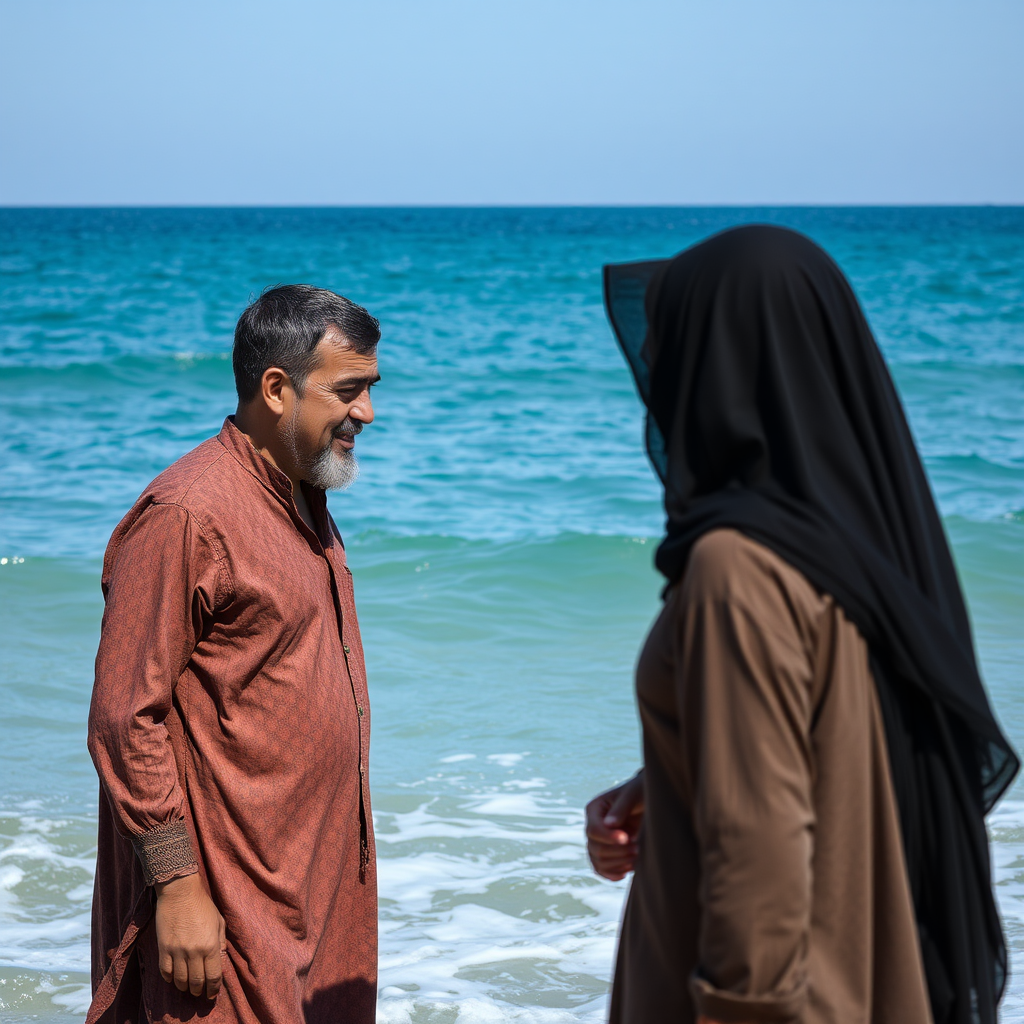 A Man Going to Sea with Wife's Goodbye