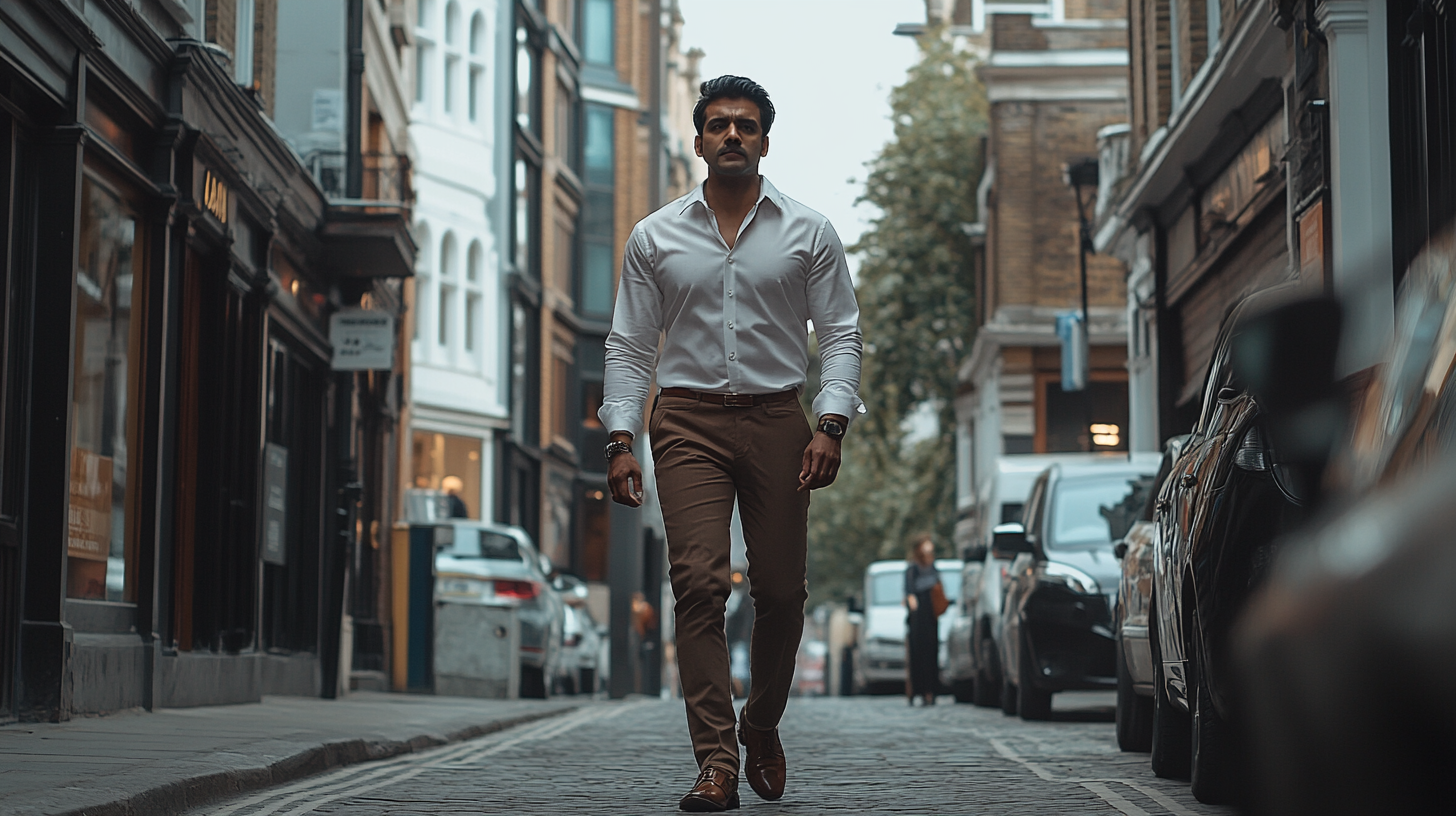 A Manoj Bajpayee in London with 8K Style