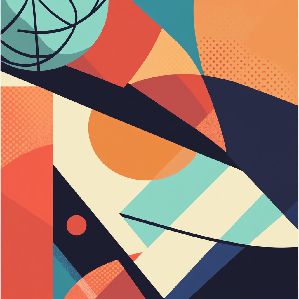 A Minimalist Geometric School Sports Poster