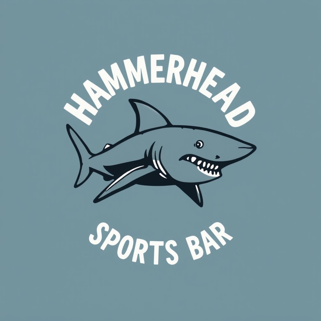 A Minimalist Logo for Hammerhead Sports Bar
