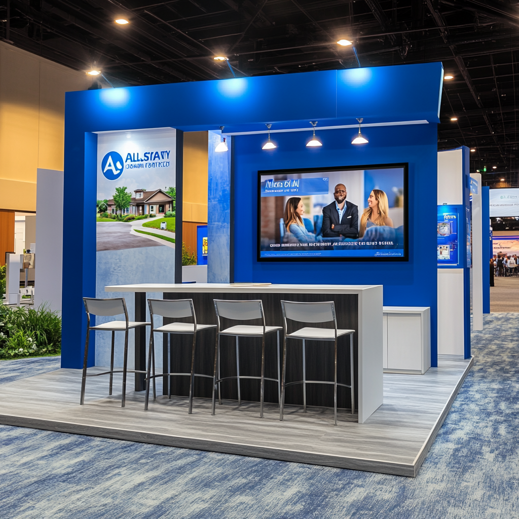 A Modern Allstate Trade Show Booth Design