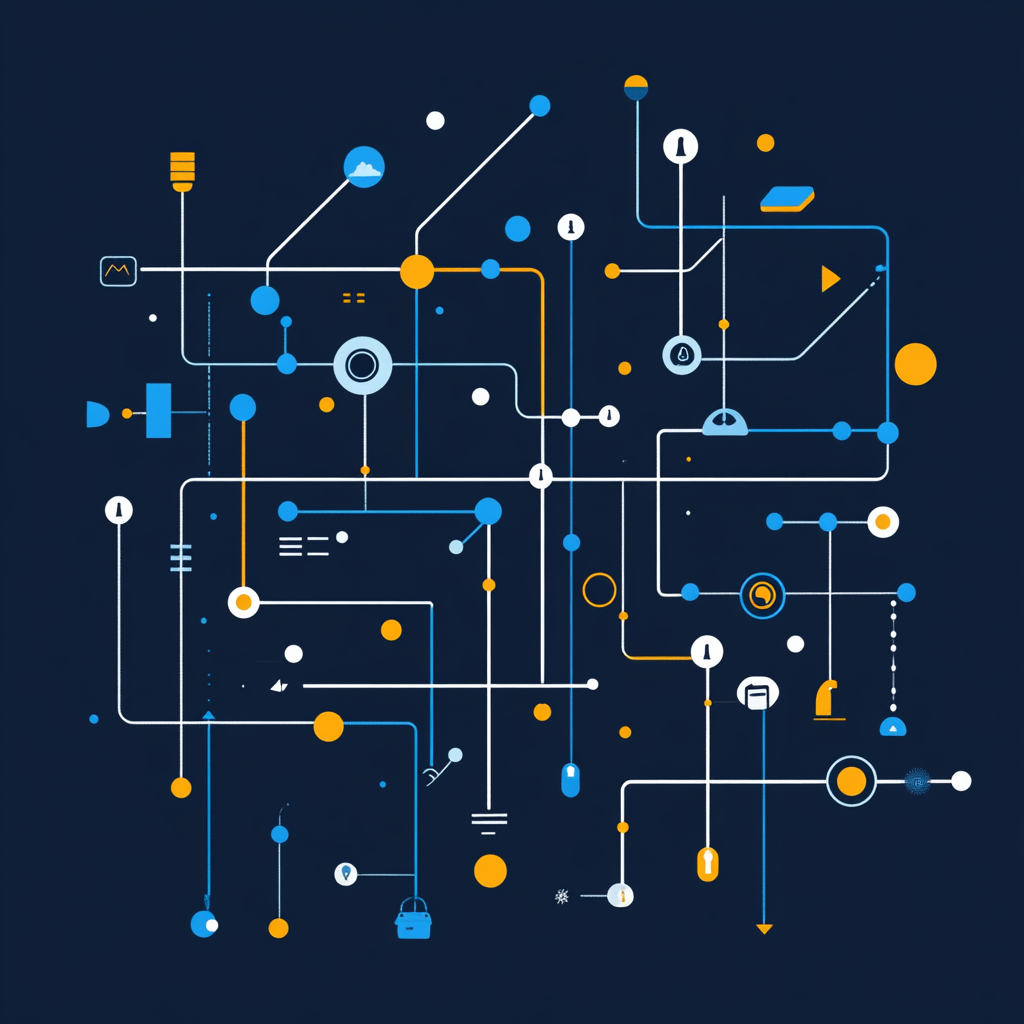 A Modern Decision Model on Dark Blue Background