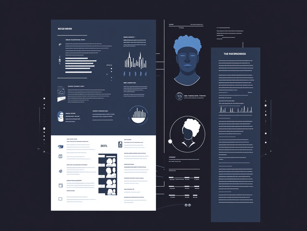 A Navy Blue Professional Resume with Achievements