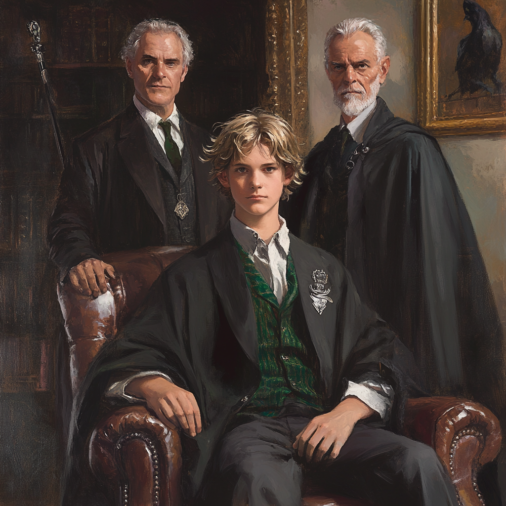 A Noble Family Portrait in an Elegant Setting