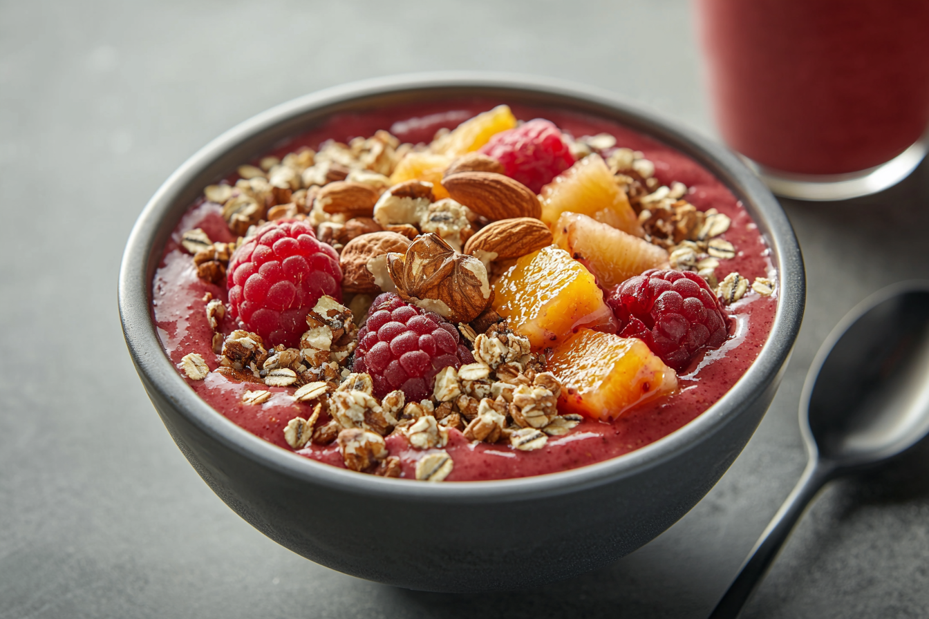 A Nutritious Smoothie Bowl with Fruits