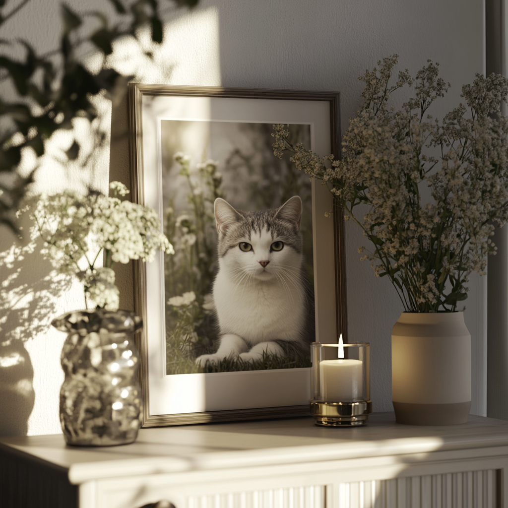 A Peaceful Altar for a Deceased Pet