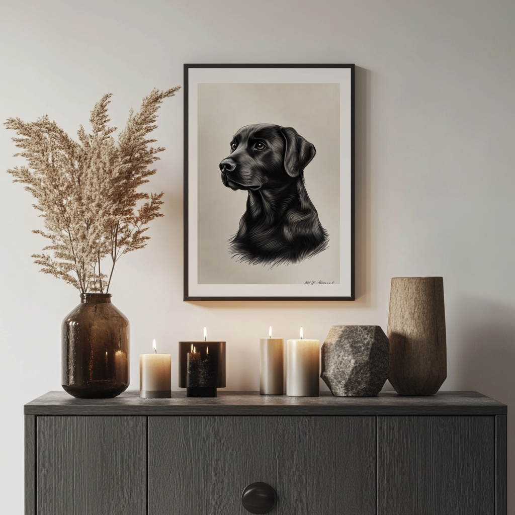 A Peaceful Living Room Altar for a Pet