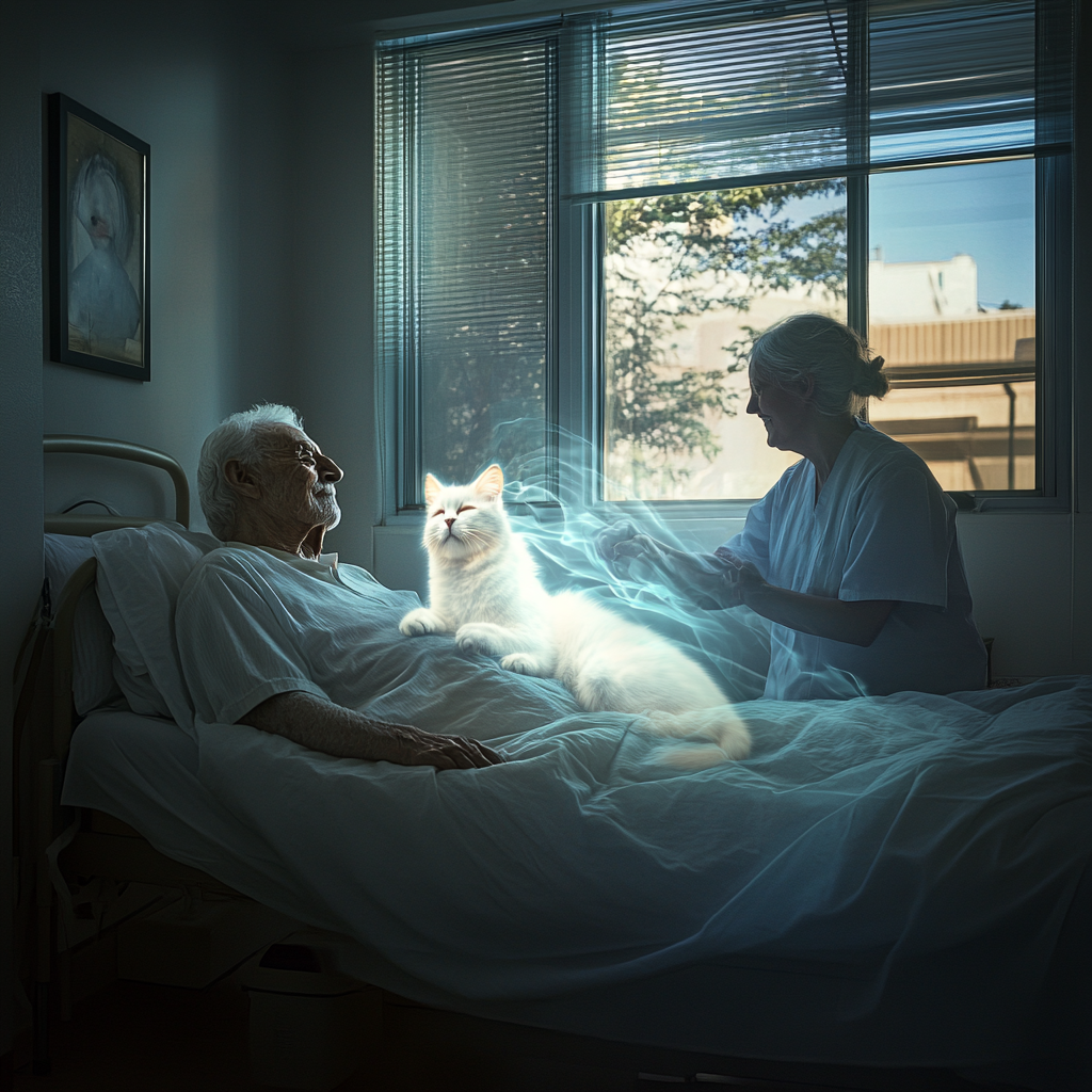 A Peaceful Moment in Sunny Hospice Room