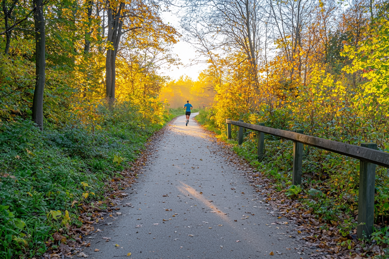 A Peaceful Sunrise Trail for Runners