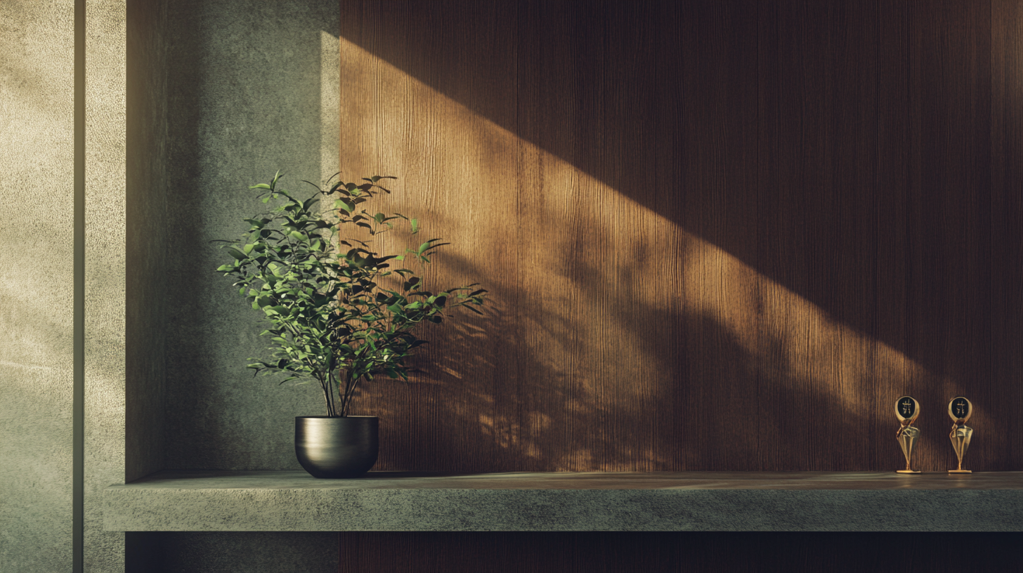 A Plant on Athlete's Shelf in Modern Chinese Apartment