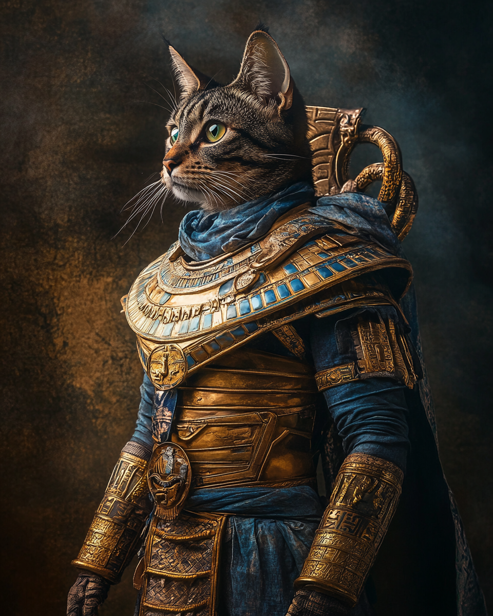 A Portrait of Horus and His Cat