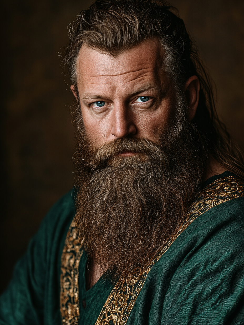 A Portrait of Norse God Thor, the Viking