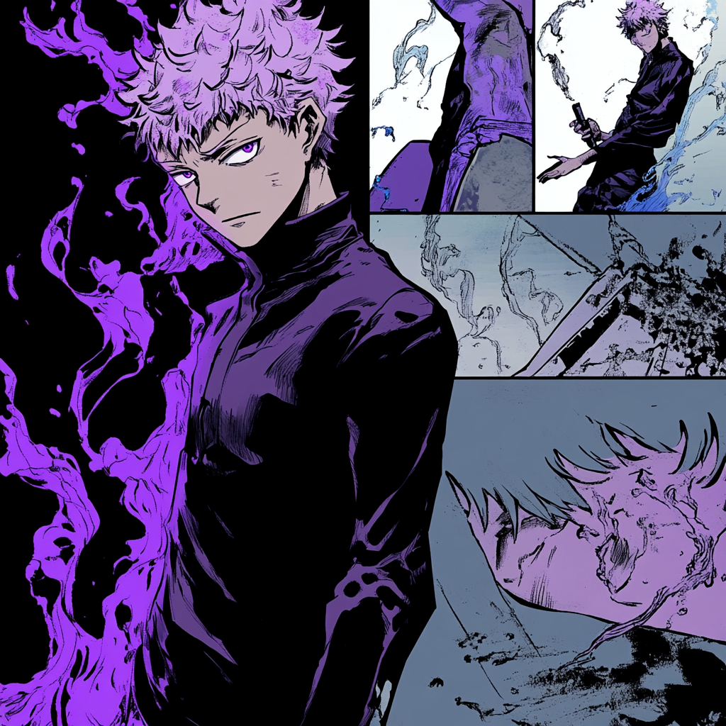 A Powerful Jujutsu Sorcerer in Manga Panels