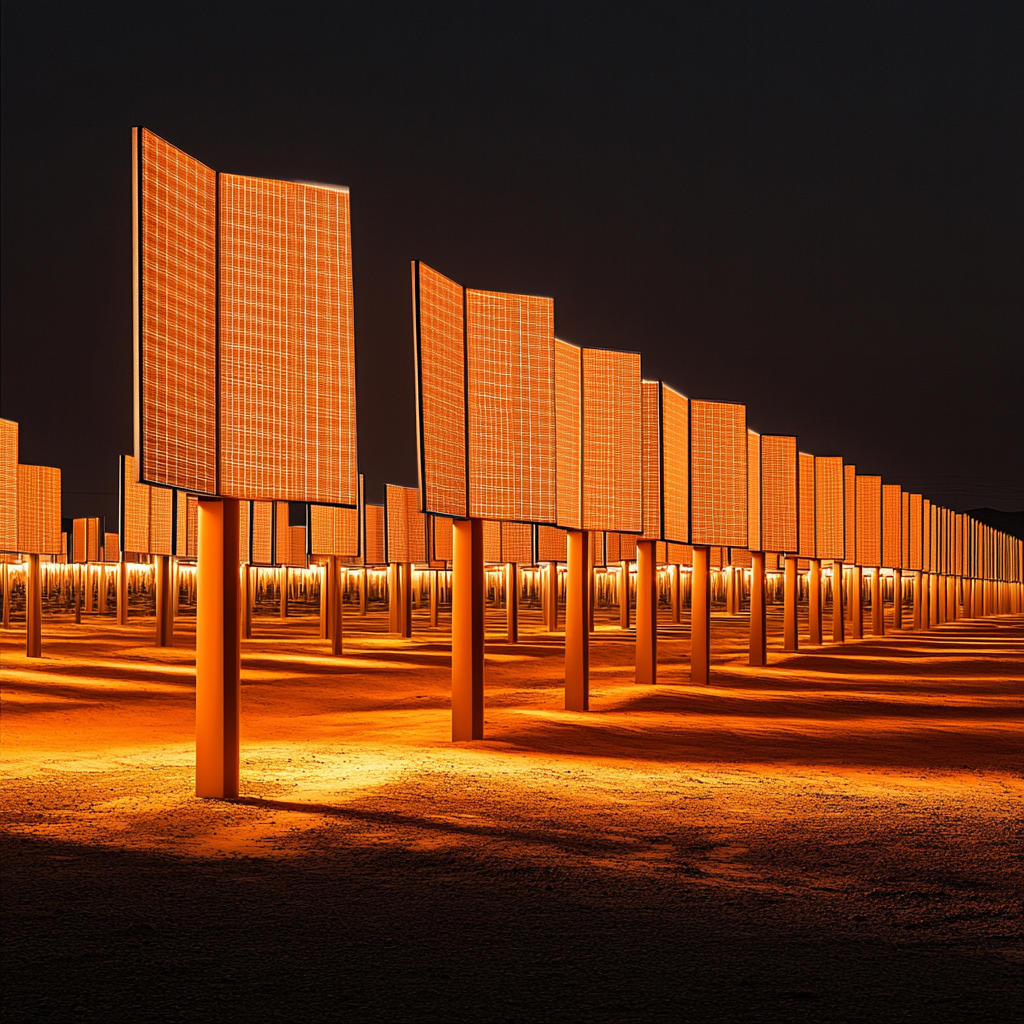 A Professional Close-up of Solar Panels