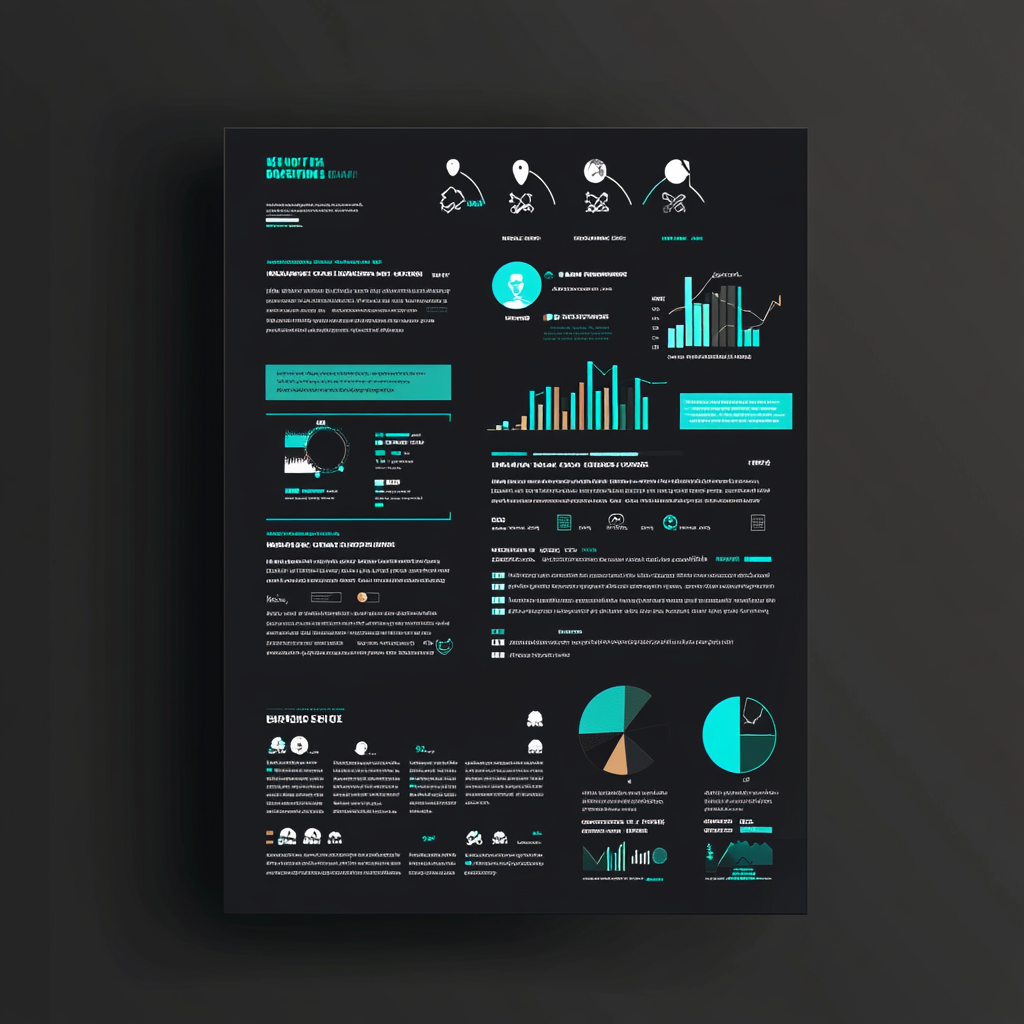 A Professional Resume Highlighting Metrics in Vibrant Colors