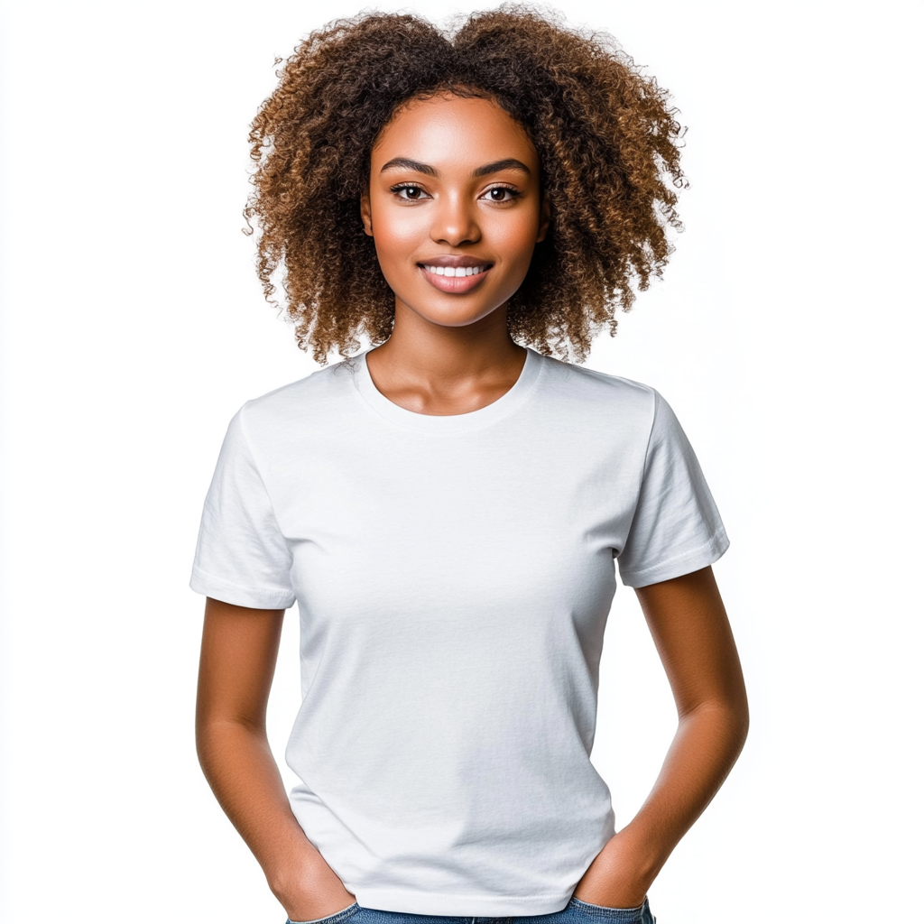 A Professional T-Shirt Mockup with Female Models