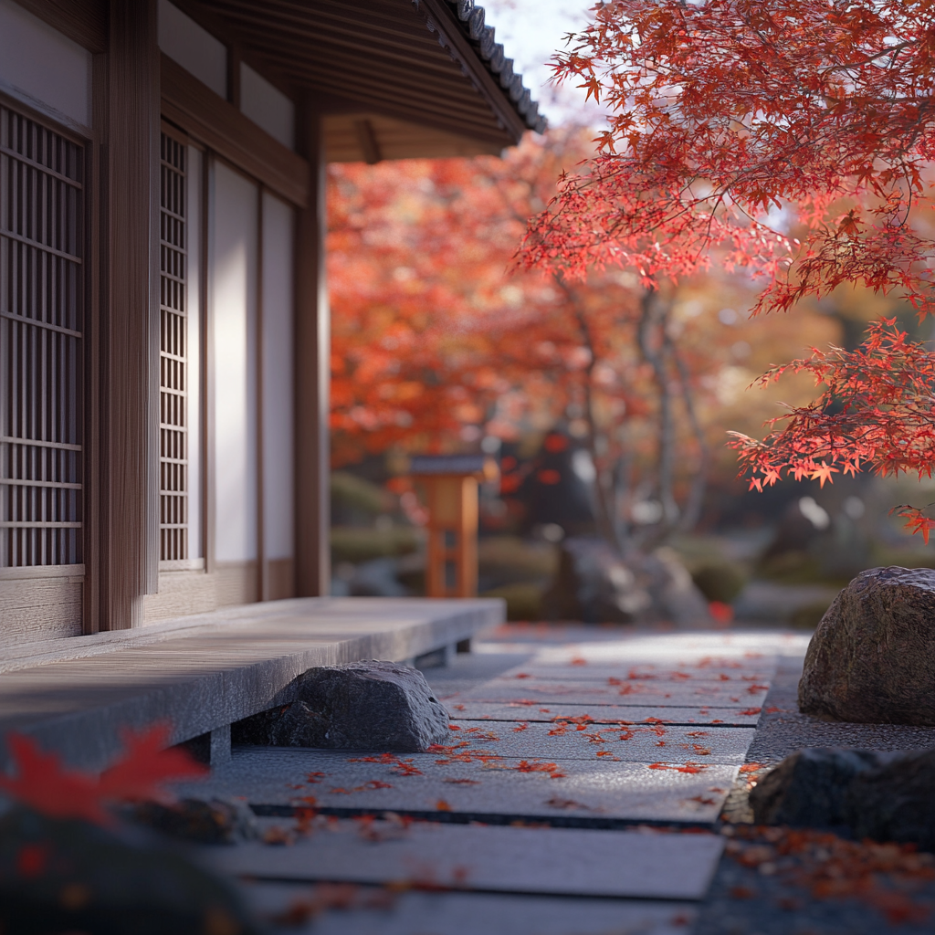 A Quiet Autumn Day in Japan