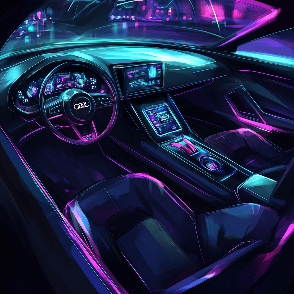 A Retro-Futuristic Audi TT Interior Sketch