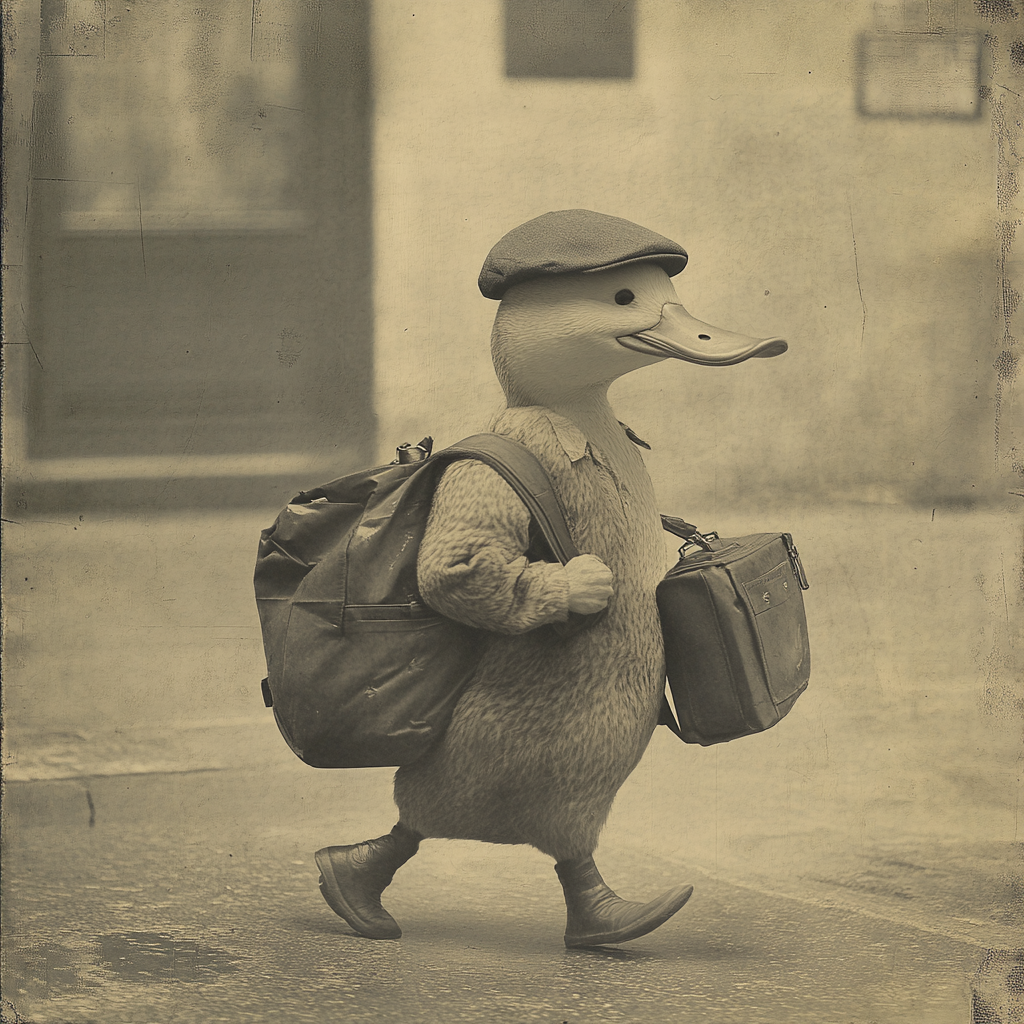 A Sad Platypus Walking Home From Work