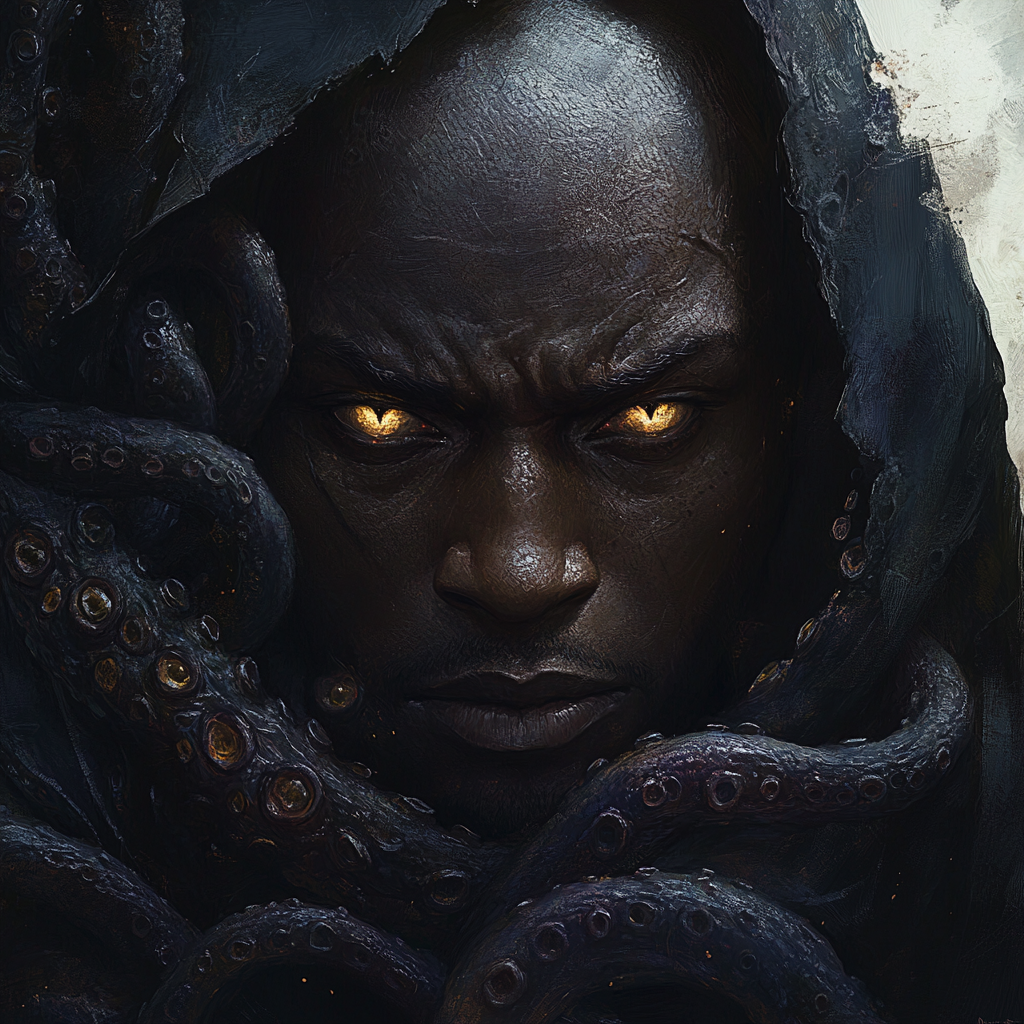 A Scary Portrait of Black Pharaoh