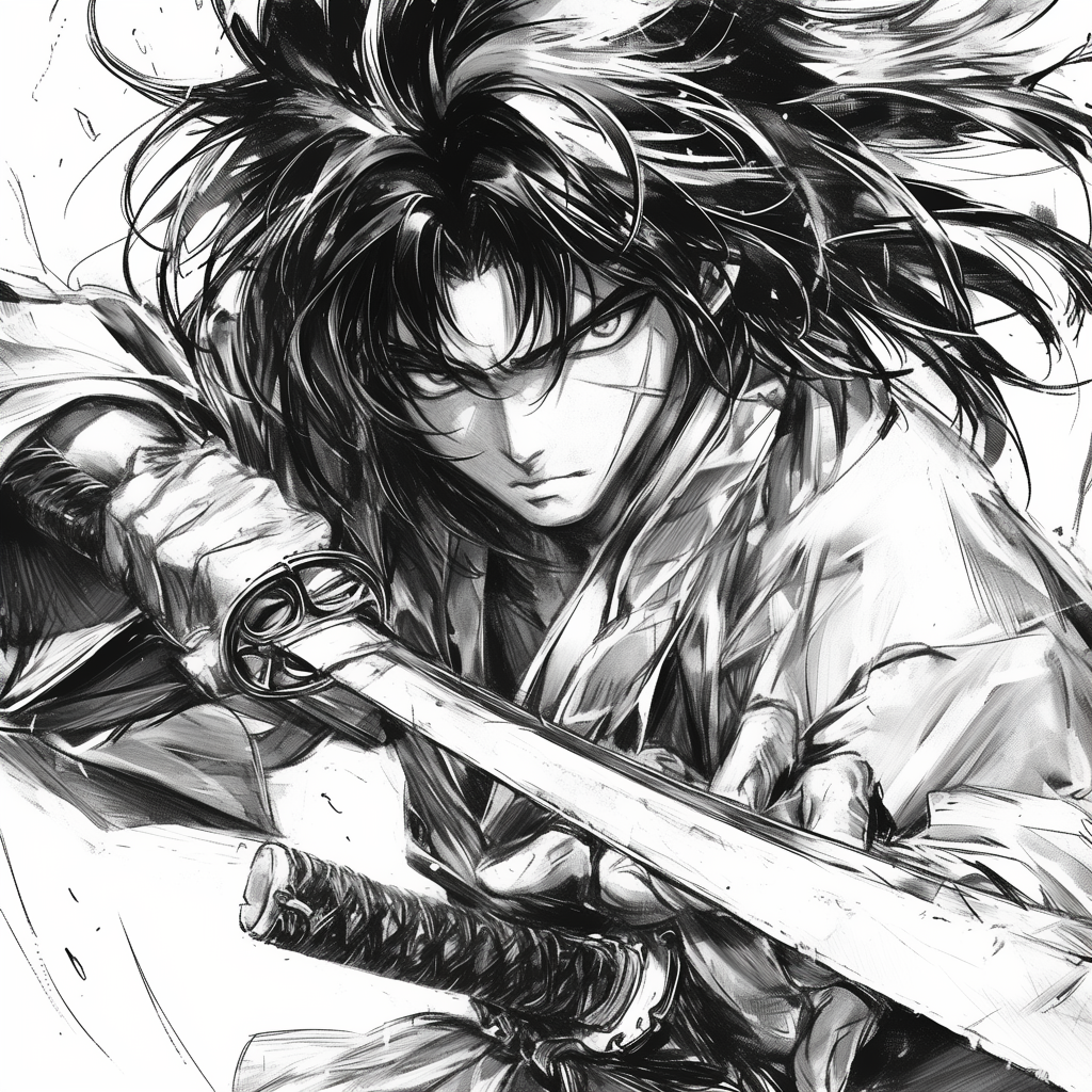 A Serious Rurouni Kenshin Drawing for a Tattoo.