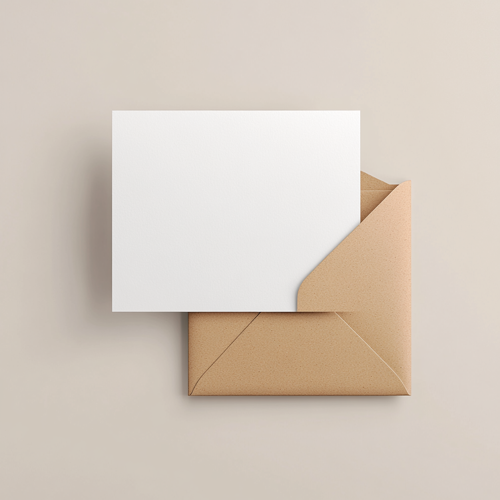 A Simple, Modern A2 Greeting Card Mock-up