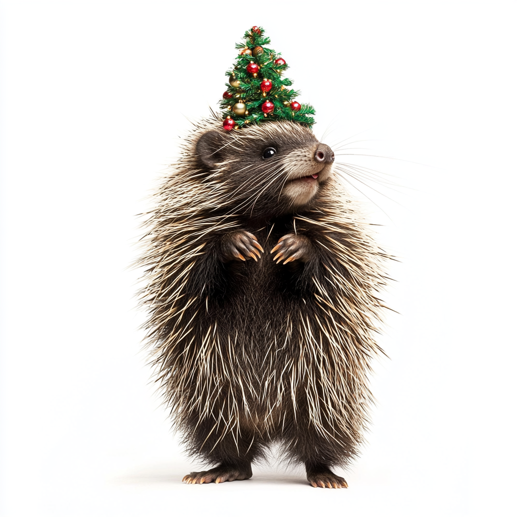 A Smiling Porcupine with Decorated Quills