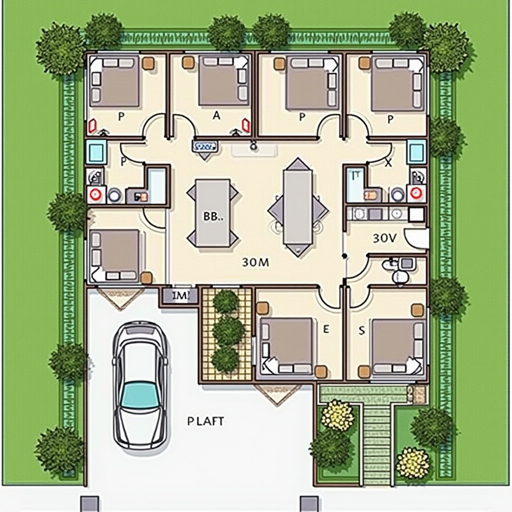 A Spacious Five Bedroom House with Greenery Area