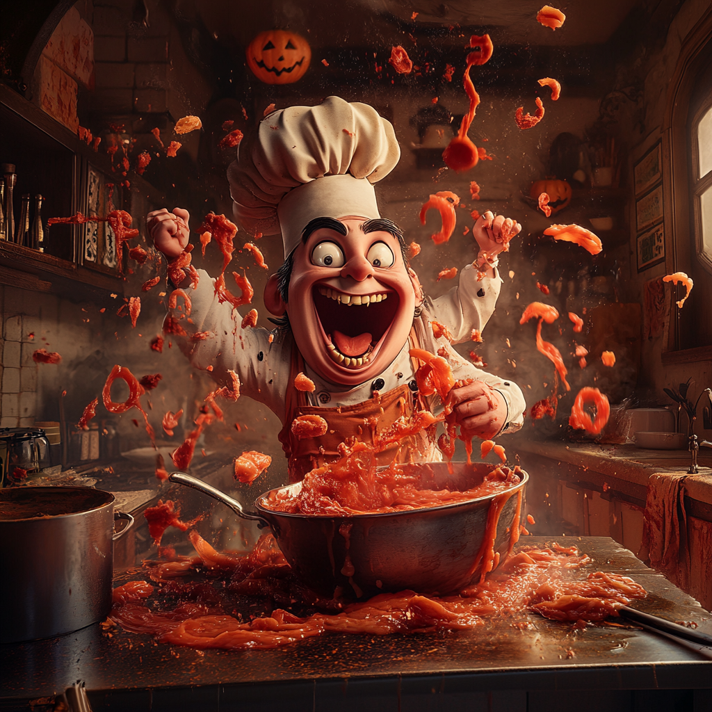 A Spooky Halloween Italian Chef, Disney Poster