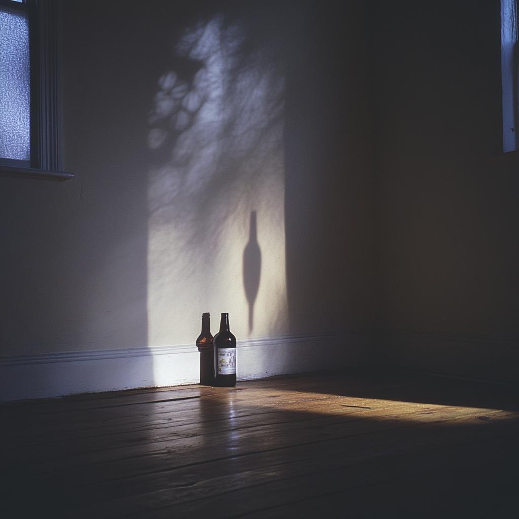 A Spooky Room With Shadow Monster Bottle