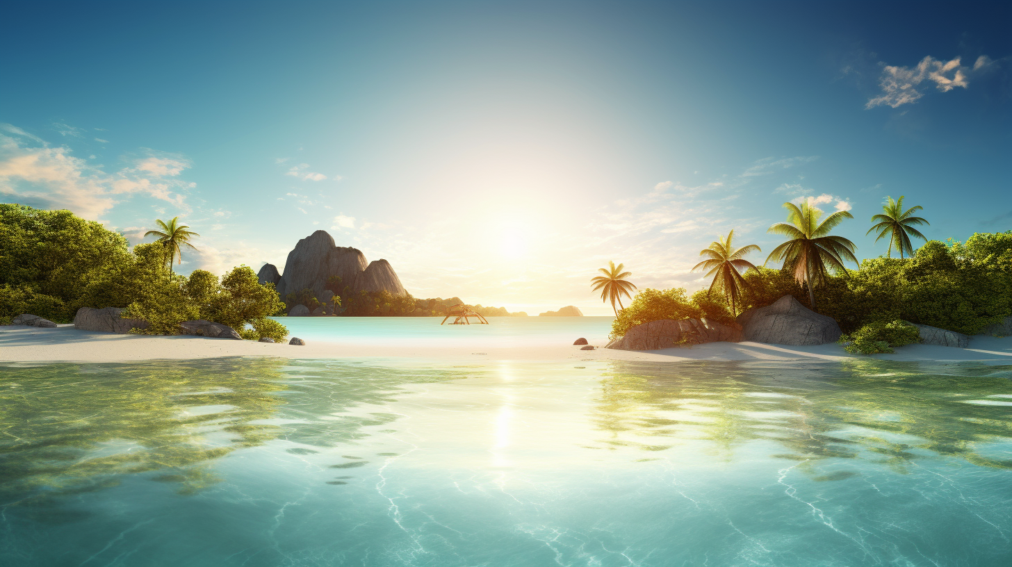 A Stunning Paradise Landscape for PowerPoint Background